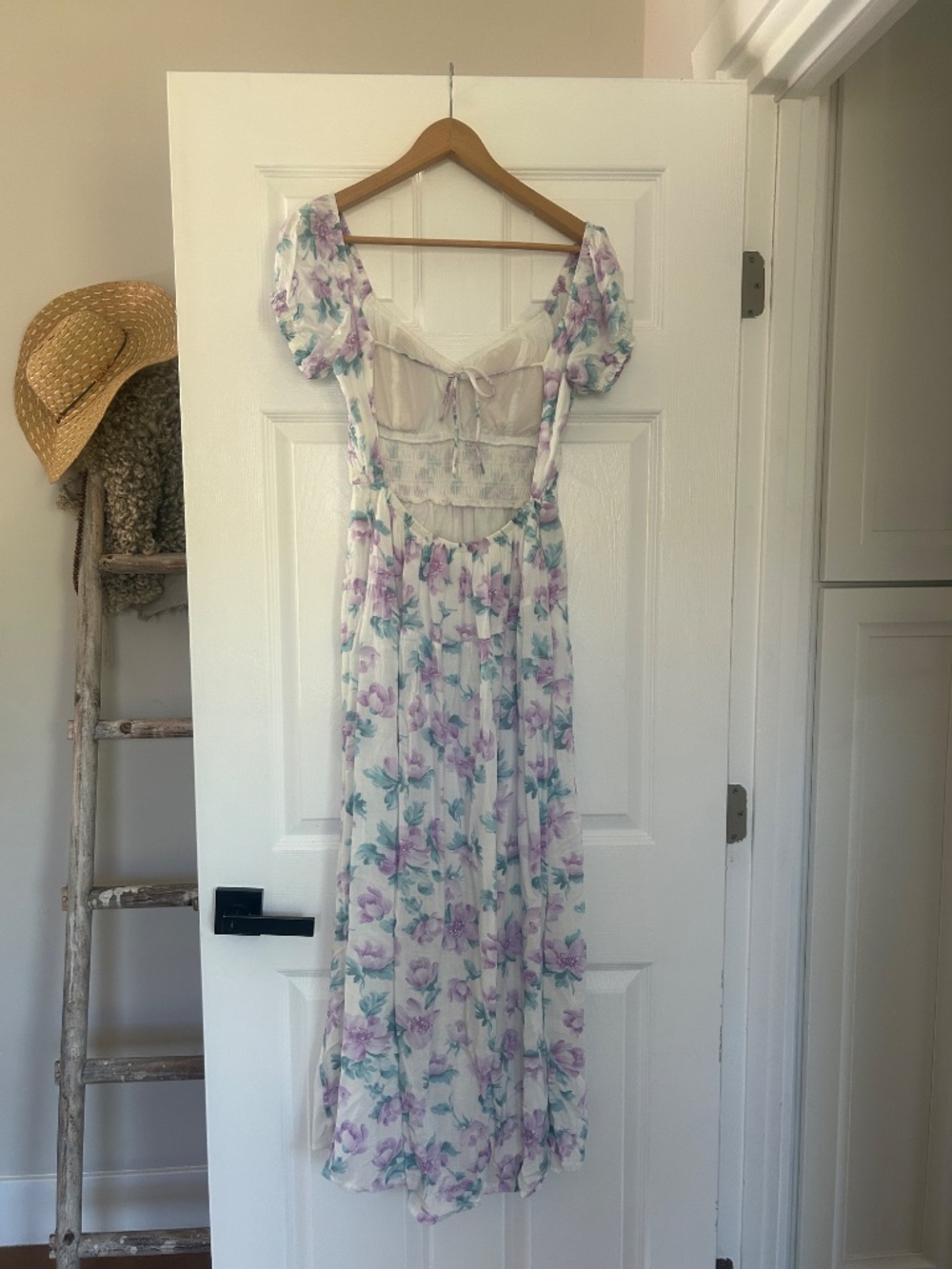 Hollister Floral Puff Sleeve Maxi Dress - Picture 2 of 3